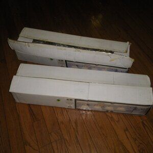 2 Hampton Bay Four Light Bath Bars Polished Brass Finish 34 1/2" Long